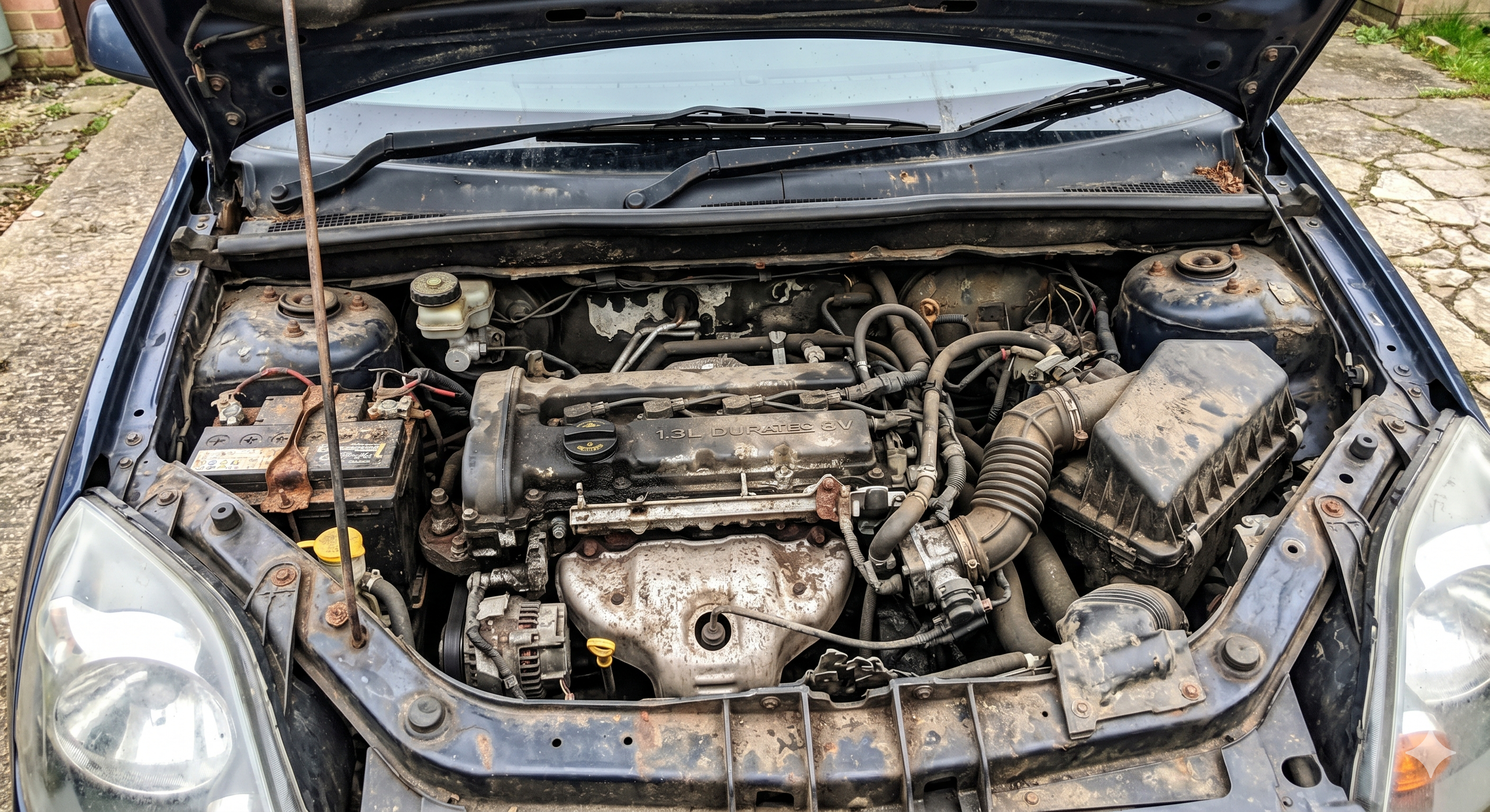 Motor danificado antes do reparo