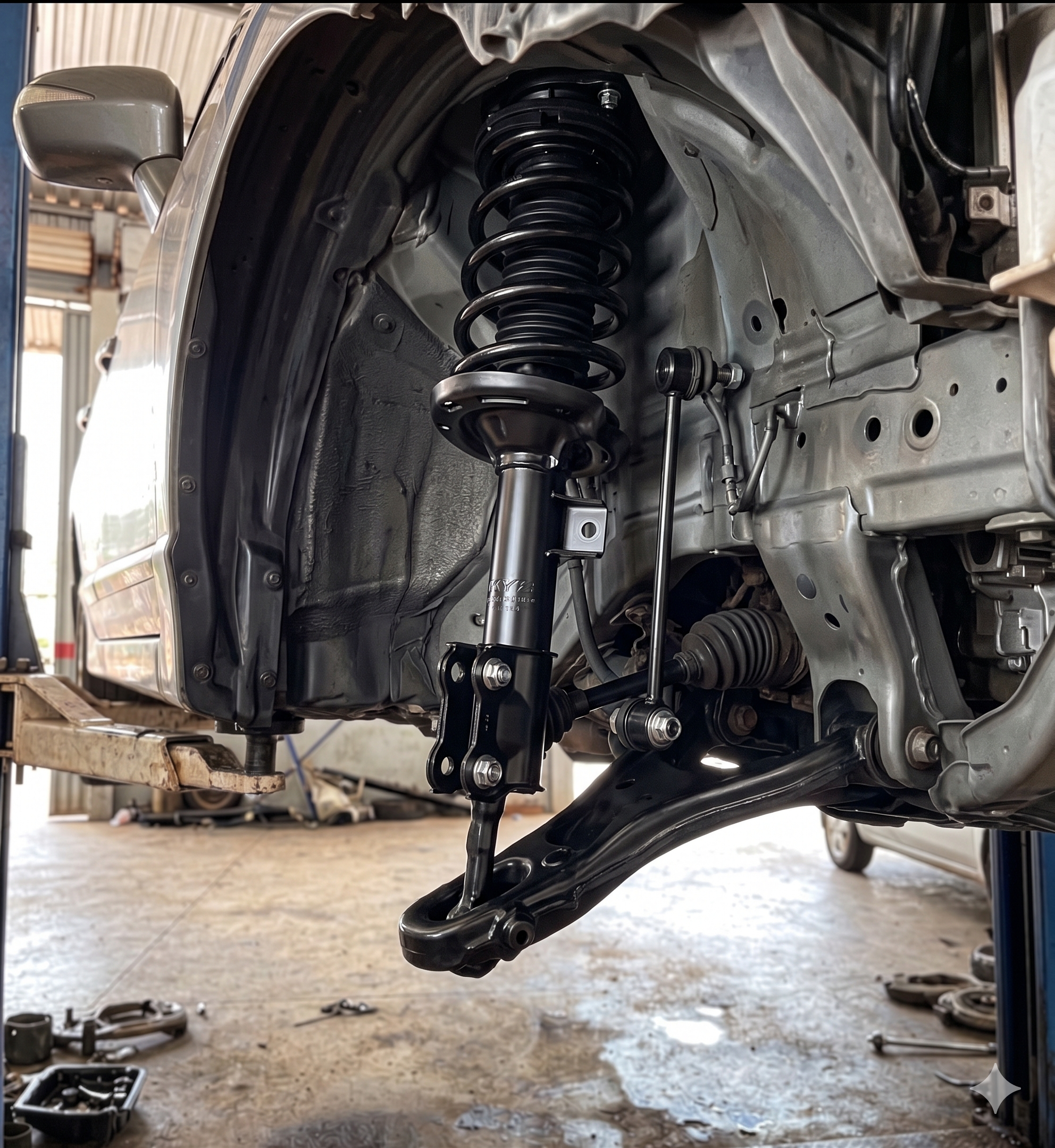 Kit de suspensão novo instalado